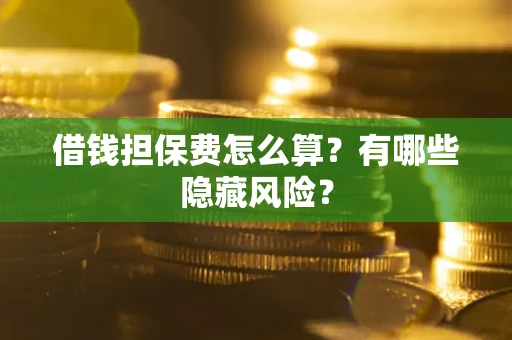济南借钱担保费怎么算？有哪些隐藏风险？