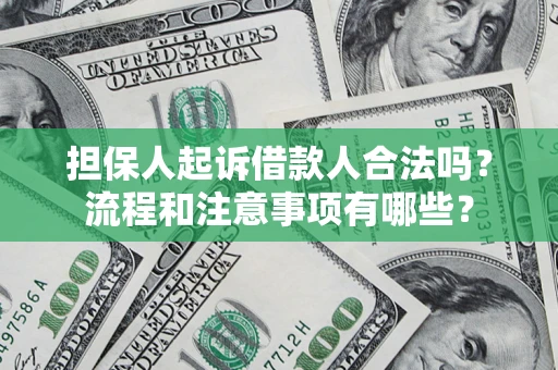 济南担保人起诉借款人合法吗？流程和注意事项有哪些？