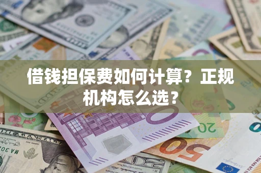 济南借钱担保费如何计算？正规机构怎么选？