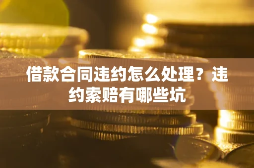 济南借款合同违约怎么处理？违约索赔有哪些坑