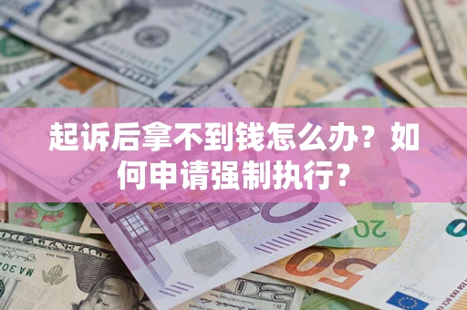 济南起诉后拿不到钱怎么办？如何申请强制执行？