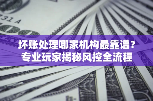 济南坏账处理哪家机构最靠谱？专业玩家揭秘风控全流程