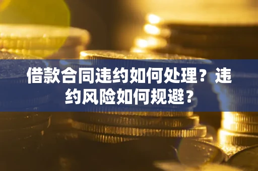 济南借款合同违约如何处理？违约风险如何规避？