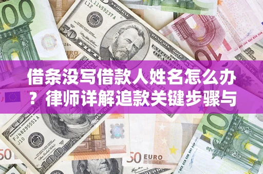 济南借条没写借款人姓名怎么办？律师详解追款关键步骤与证据链构建
